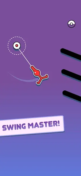 Stickman Hook [MOD: безлимитные монеты и все уровни] Screenshot 3