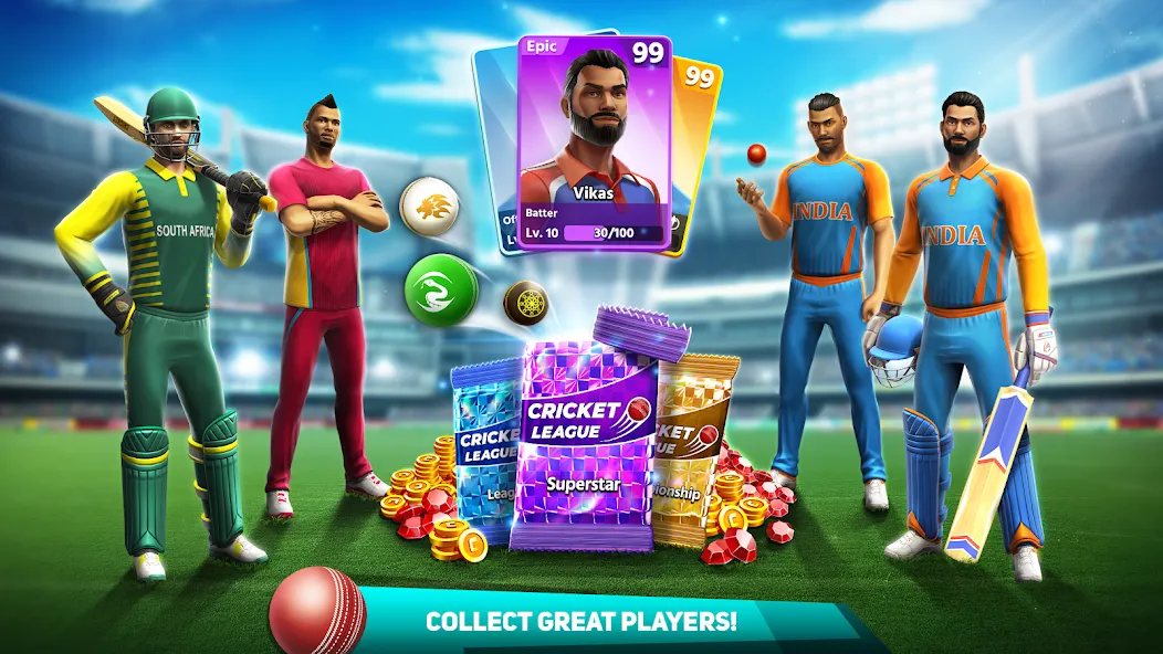 Cricket League [MOD: безлимитные монеты и все команды] Screenshot 4