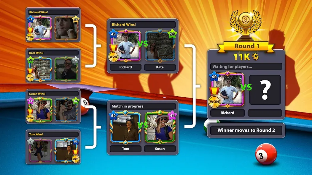 8 Ball Pool [MOD: безлимитные монеты и кий] Screenshot 4