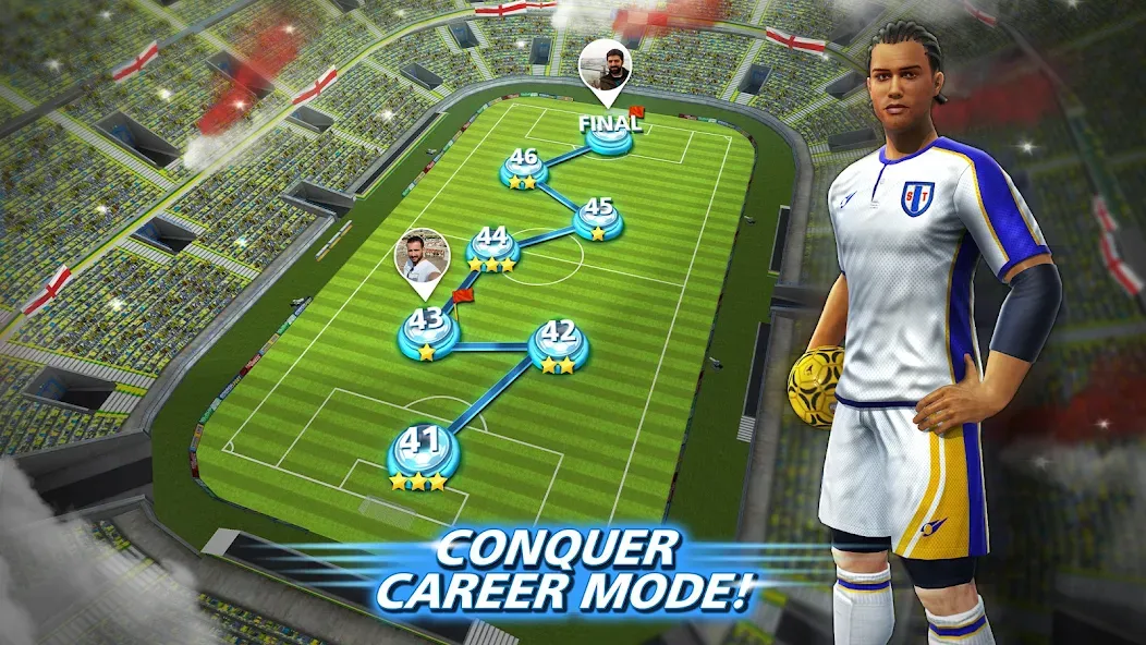 Football Strike: Online Soccer [MOD: безлимитные деньги и энергия] Screenshot 5