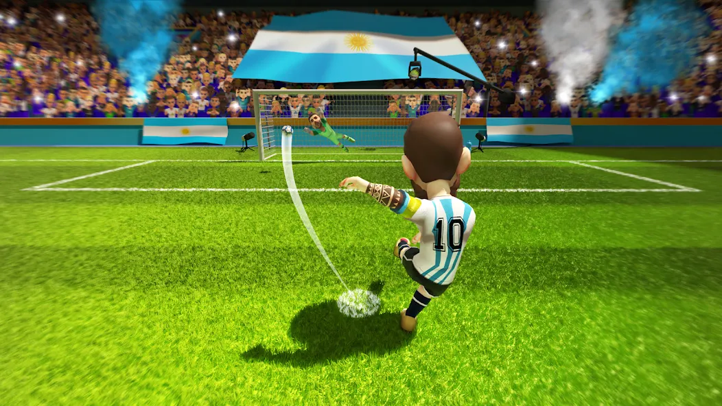 Mini Football - Mobile Soccer [MOD: безлимитные монеты и открыты команды] Screenshot 1
