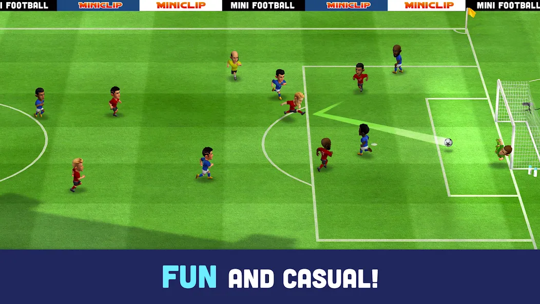 Mini Football - Mobile Soccer [MOD: безлимитные монеты и открыты команды] Screenshot 2