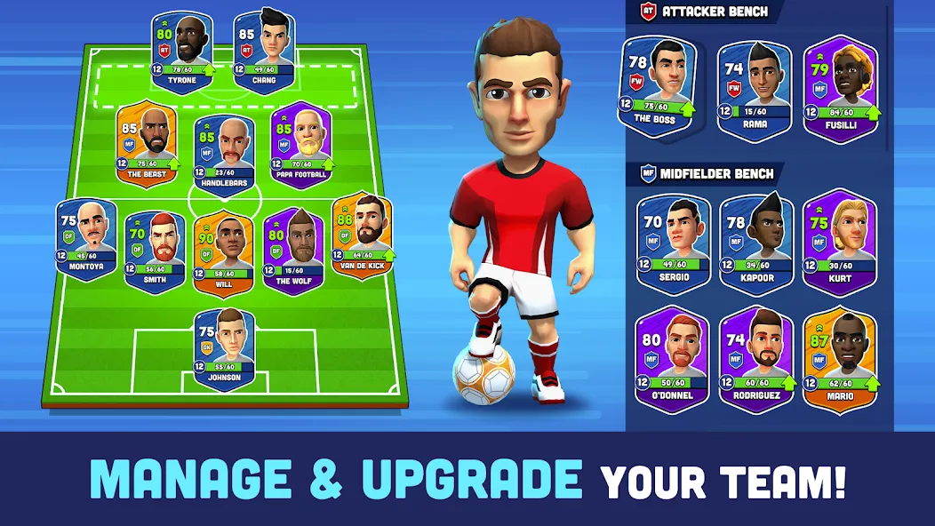 Mini Football - Mobile Soccer [MOD: безлимитные монеты и открыты команды] Screenshot 4