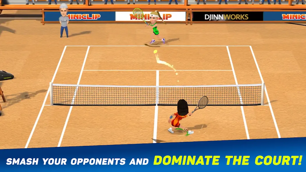 Mini Tennis: Perfect Smash [MOD: безлимитные монеты и энергии] Screenshot 2