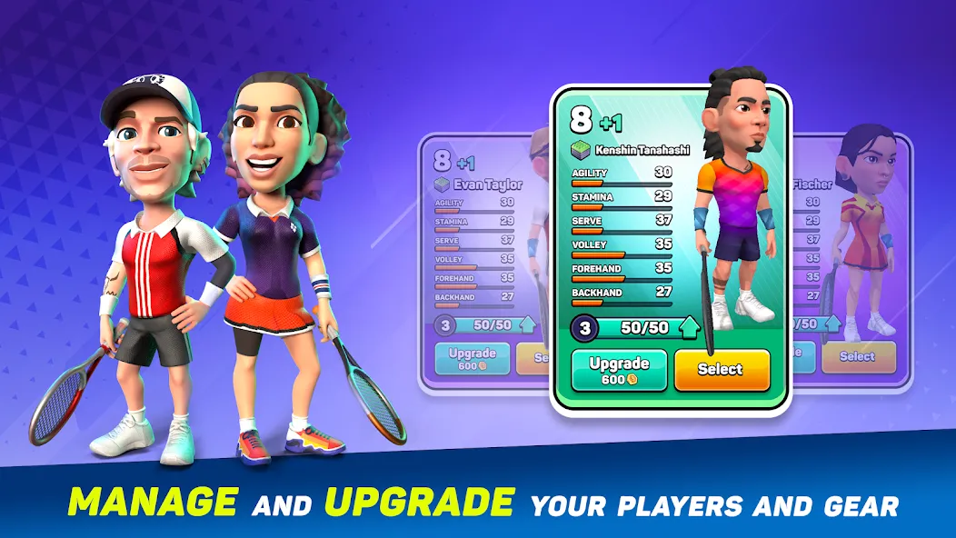 Mini Tennis: Perfect Smash [MOD: безлимитные монеты и энергии] Screenshot 3