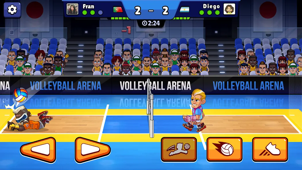 Volleyball Arena: Spike Hard [MOD: безлимитные деньги и открыты уровни] Screenshot 1