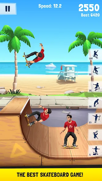 Flip Skater [MOD: без рекламы и много денег] Screenshot 1