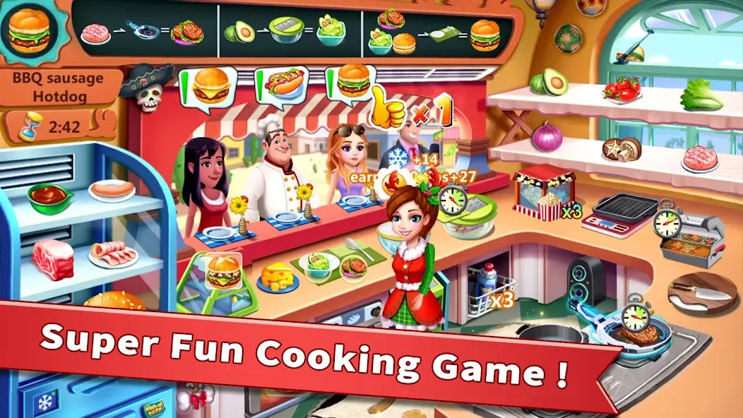 Rising Super Chef - Cook Fast [MOD: безлимитные монеты и энергия] Screenshot 1