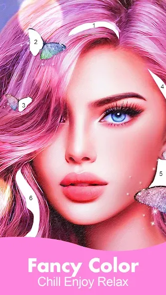Fancy Color - Paint By Number [MOD: без рекламы и все раскраски открыты] Screenshot 1