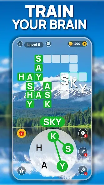 Word Scenery: Crossword [MOD: безлимитные подсказки и открыты уровни] Screenshot 1