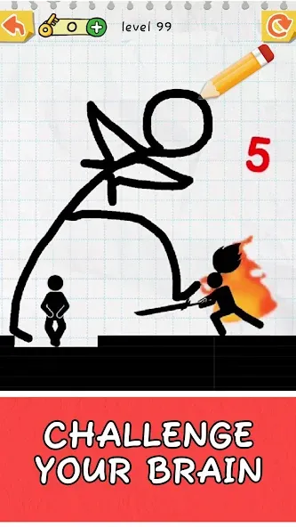 Draw 2 Save: Stickman Puzzle [MOD: без рекламы и открыты все уровни] Screenshot 5