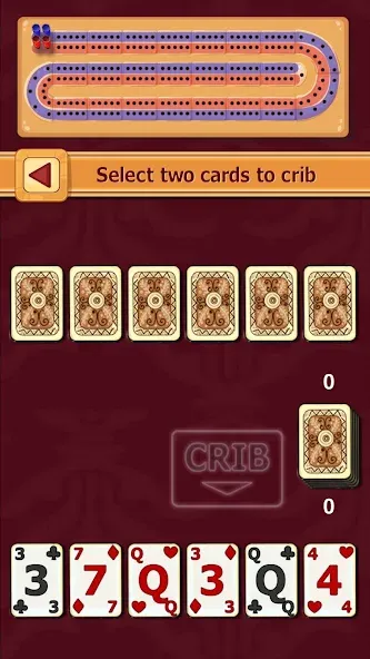 Cribbage [MOD: бесконечные очки и подсказки] Screenshot 1
