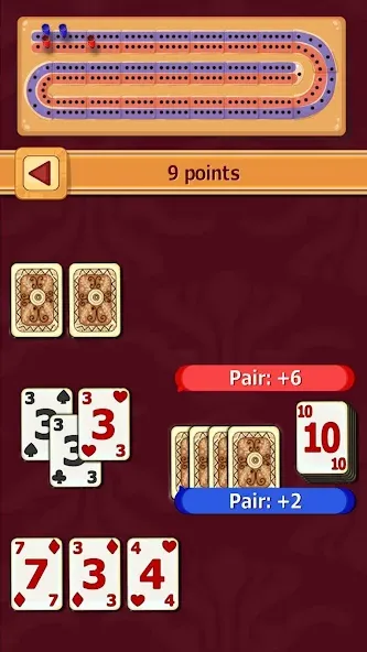 Cribbage [MOD: бесконечные очки и подсказки] Screenshot 2