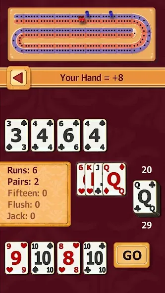 Cribbage [MOD: бесконечные очки и подсказки] Screenshot 3