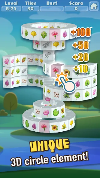 3D Mahjong Triple Tile Match [MOD: безлимитные монеты и подсказки] Screenshot 2