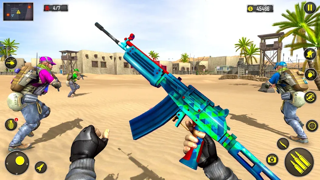 Fps Shooting Strike: Gun Games [MOD: безлимитные патроны и оружие] Screenshot 1