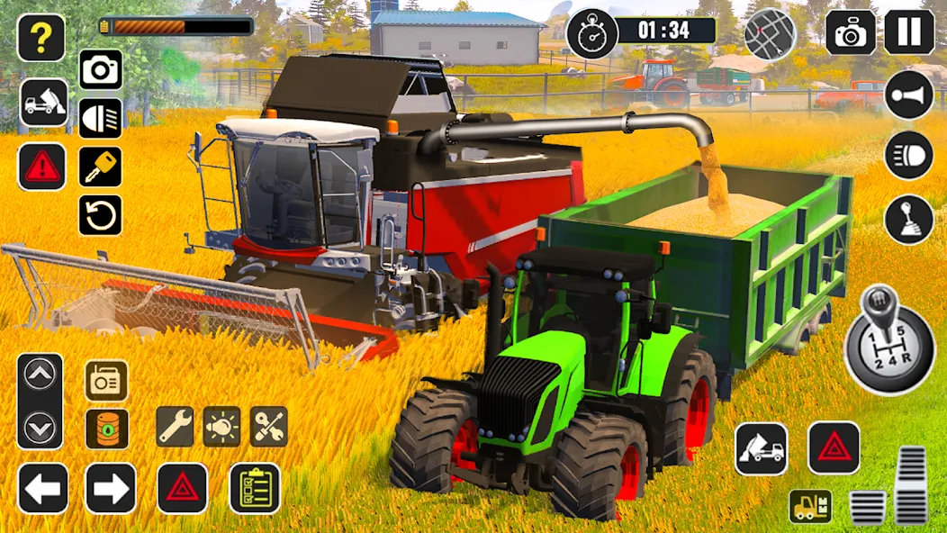 Tractor Farming Game Harvester [MOD: безлимитные деньги и топливо] Screenshot 1