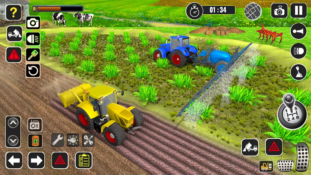Tractor Farming Game Harvester [MOD: безлимитные деньги и топливо] Screenshot 2