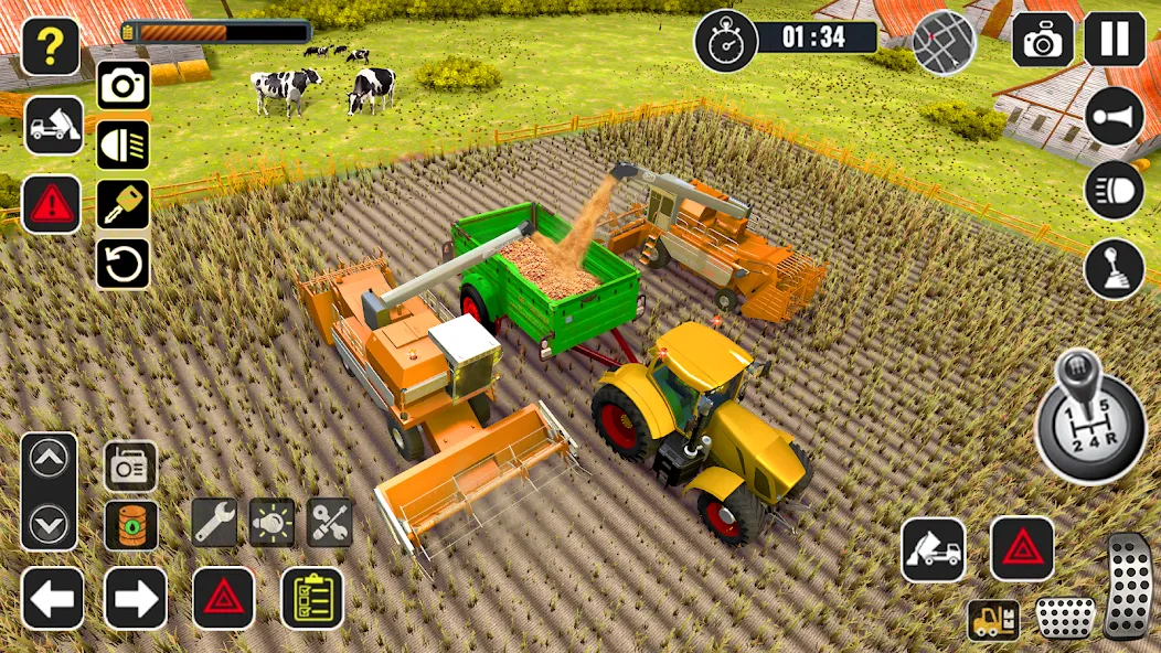 Tractor Farming Game Harvester [MOD: безлимитные деньги и топливо] Screenshot 3