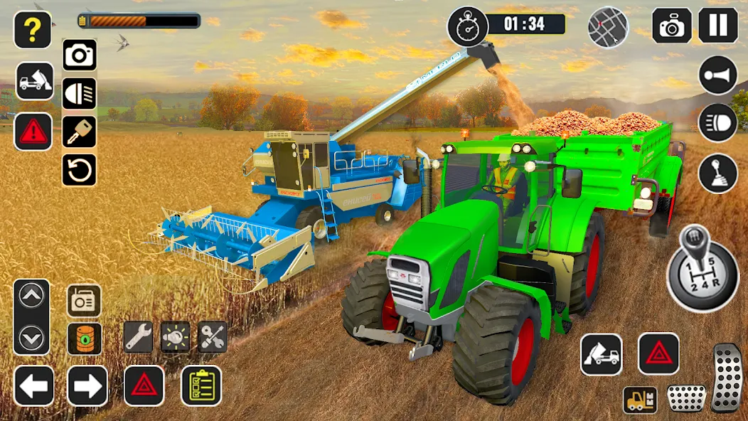 Tractor Farming Game Harvester [MOD: безлимитные деньги и топливо] Screenshot 4