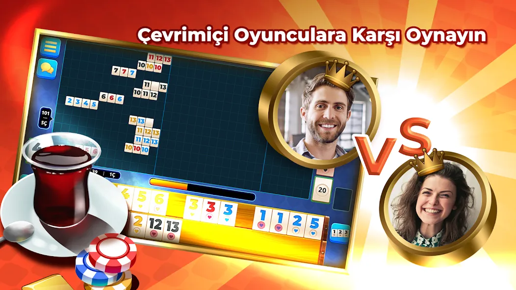 Mega 101 Okey - Çevrimiçi [MOD: sınırsız para ve tüm özellikler açık] Screenshot 1