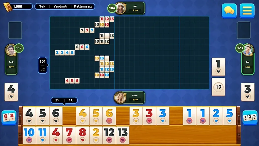 Mega 101 Okey - Çevrimiçi [MOD: sınırsız para ve tüm özellikler açık] Screenshot 2