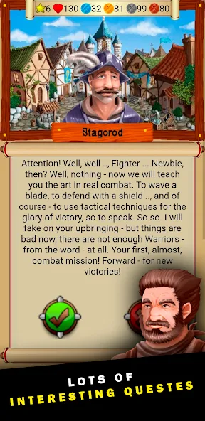 MMOQuest (mobitva] [MOD: безлимитные ресурсы и быстрая прокачка] Screenshot 3