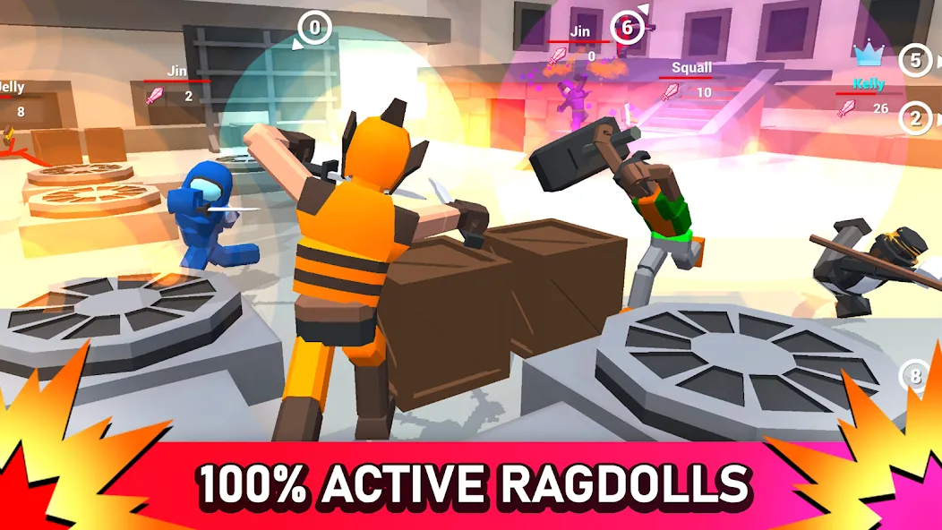 Smashgrounds.io: Ragdoll Arena [MOD: безлимитные деньги и оружие] Screenshot 1