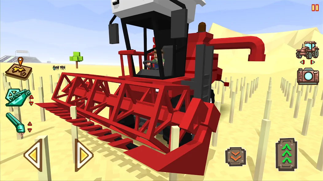 Blocky Farm Racing &amp; Simulator [MOD: безлимитные деньги и топливо] Screenshot 1
