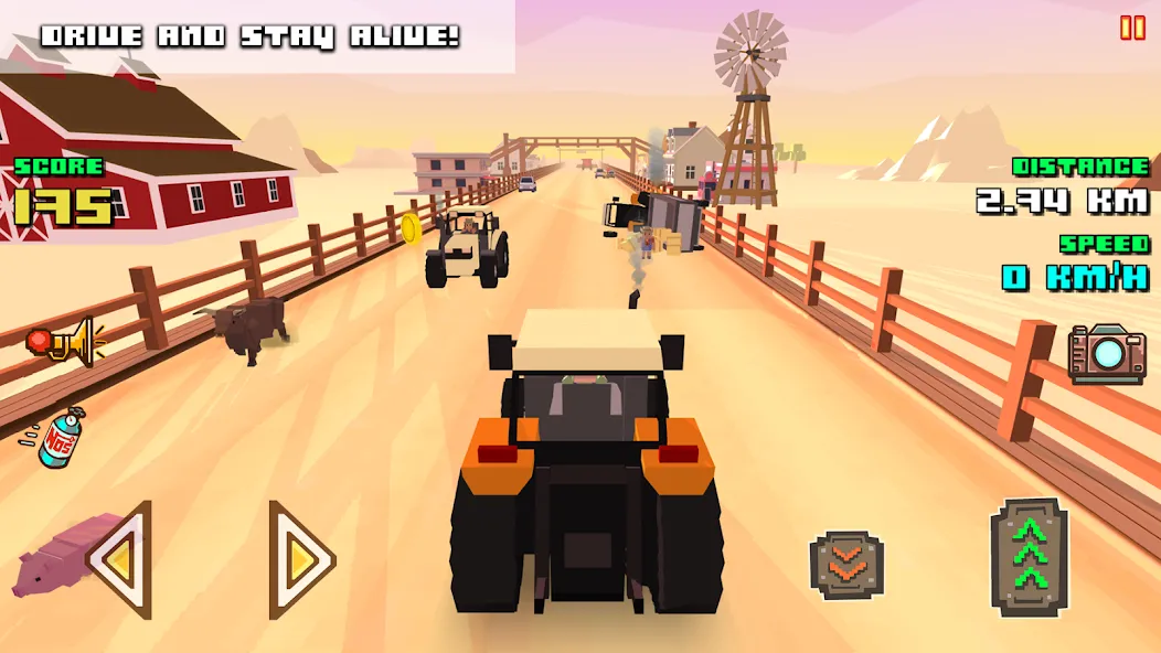 Blocky Farm Racing &amp; Simulator [MOD: безлимитные деньги и топливо] Screenshot 2