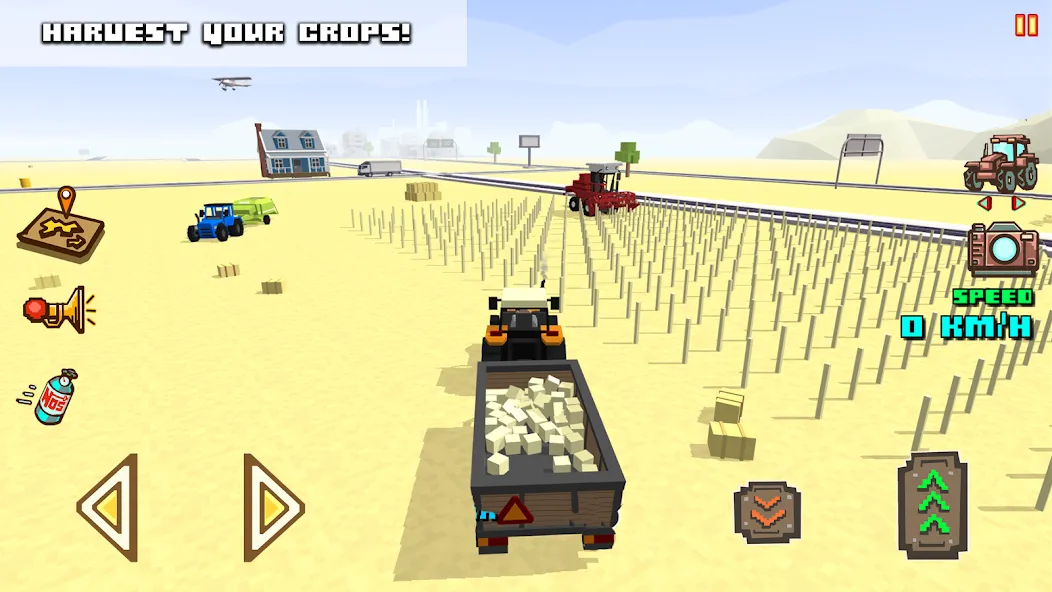 Blocky Farm Racing &amp; Simulator [MOD: безлимитные деньги и топливо] Screenshot 4