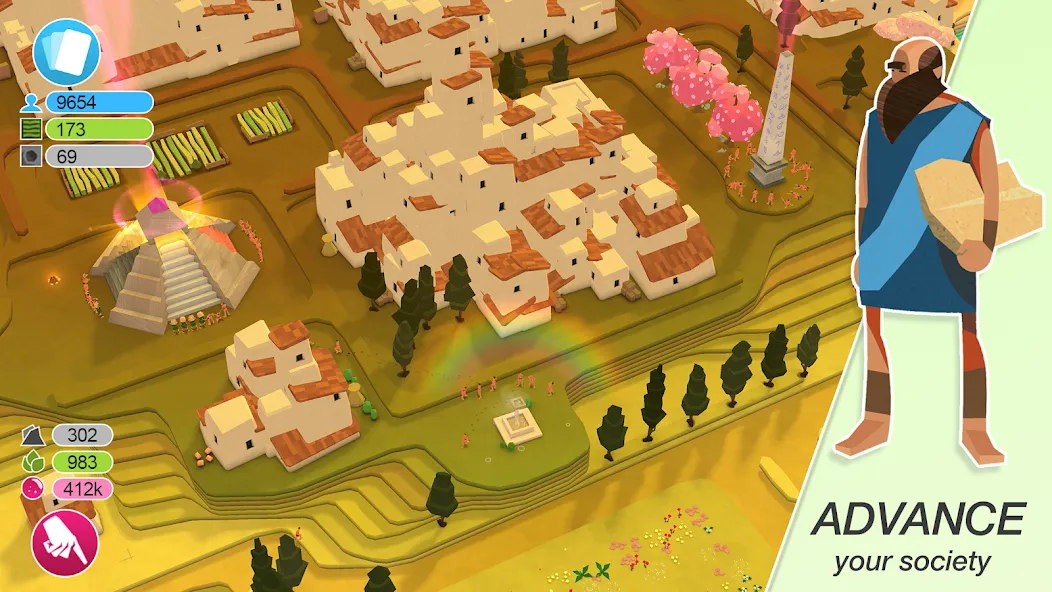 Godus [MOD: безлимитные ресурсы и божественная сила] Screenshot 2
