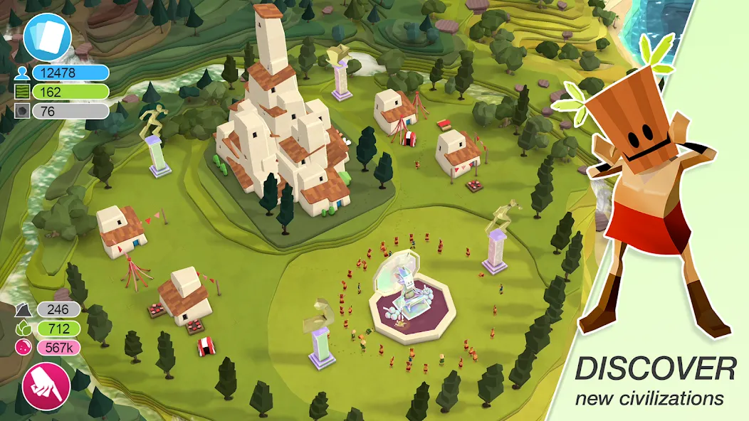 Godus [MOD: безлимитные ресурсы и божественная сила] Screenshot 4
