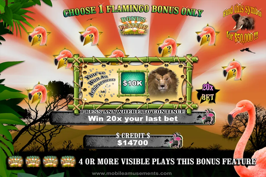 Flamingo Safari Slots [MOD: безлимитные монеты и бонусы] Screenshot 2