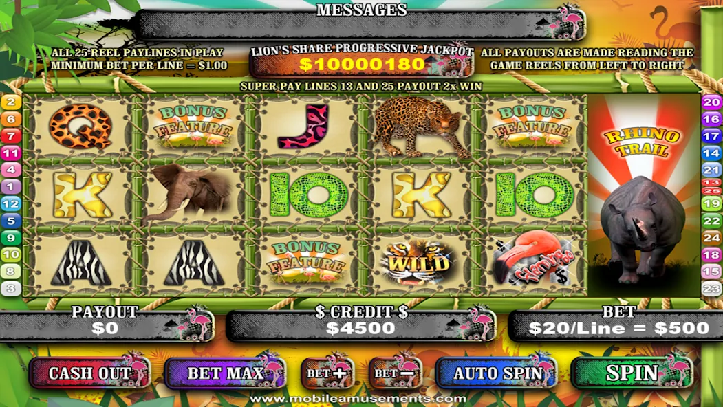 Flamingo Safari Slots [MOD: безлимитные монеты и бонусы] Screenshot 5