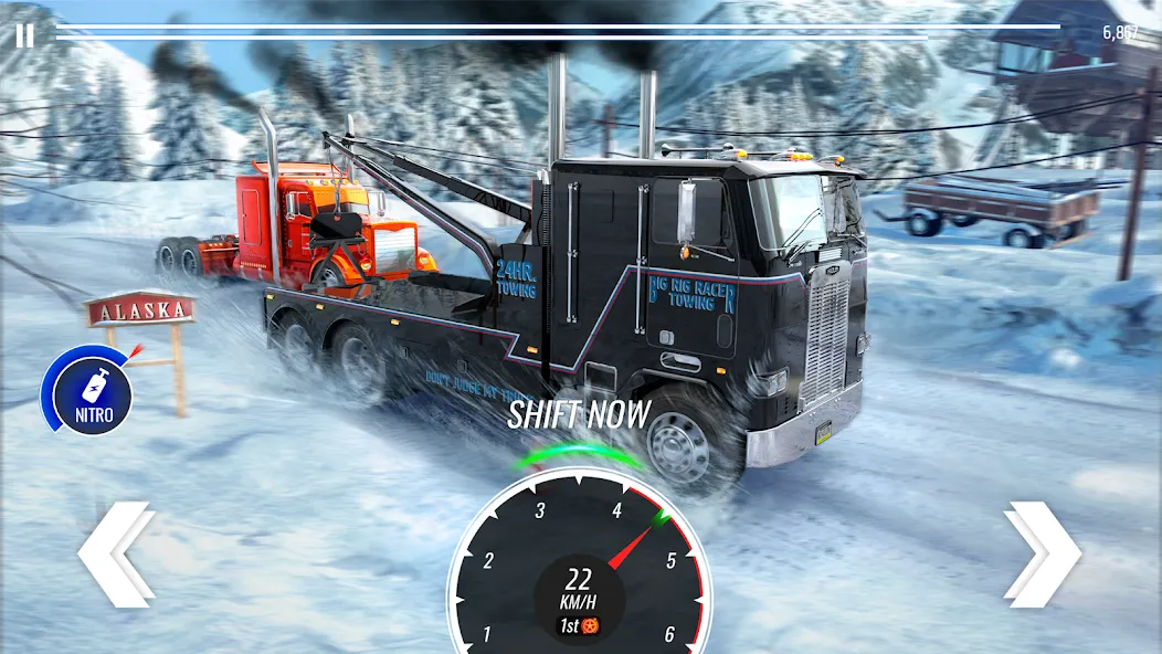 Big Rig Racing: Drag racing [MOD: безлимитные деньги и топливо] Screenshot 2