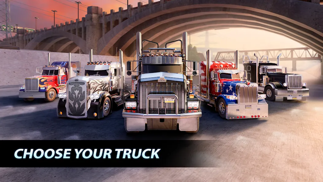 Big Rig Racing: Drag racing [MOD: безлимитные деньги и топливо] Screenshot 4