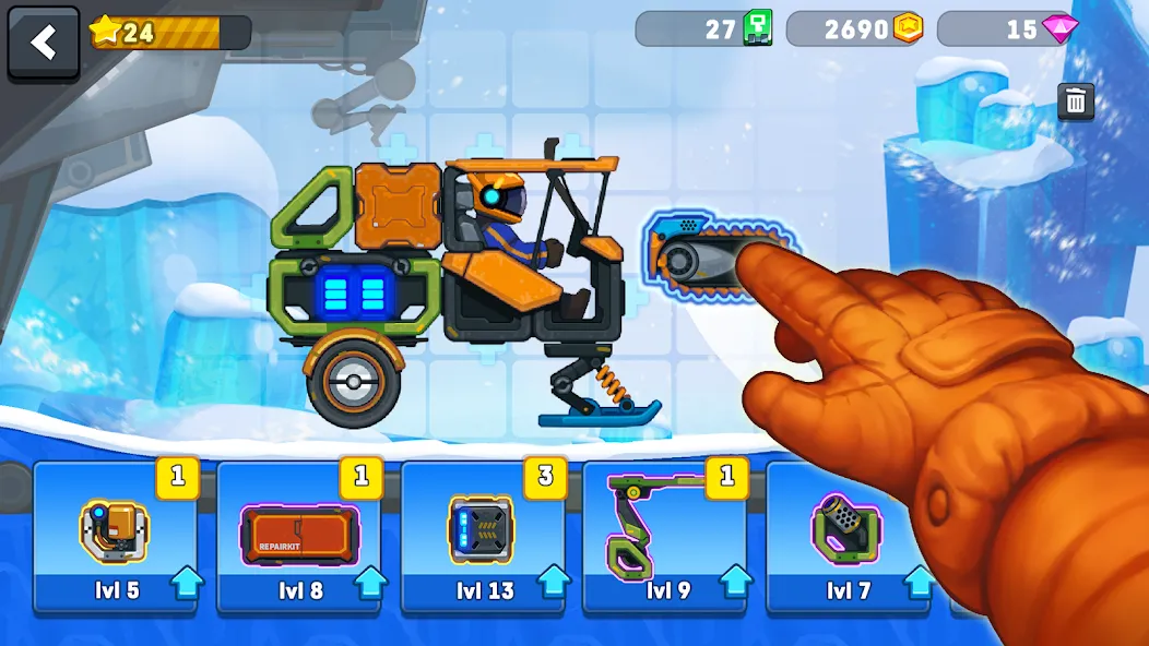 Rovercraft 2: Race a space car [MOD: безлимитные деньги и топливо] Screenshot 1