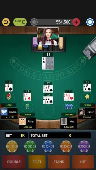 World Blackjack King [MOD: безлимитные фишки и открыты столы] Screenshot 3