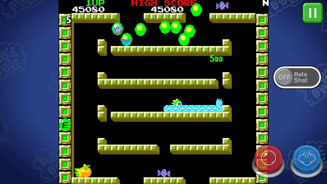 BUBBLE BOBBLE classic [MOD: бесконечные жизни и все уровни открыты] Screenshot 1