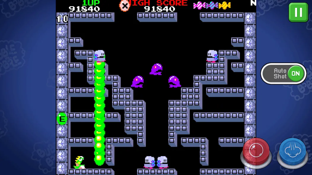 BUBBLE BOBBLE classic [MOD: бесконечные жизни и все уровни открыты] Screenshot 2