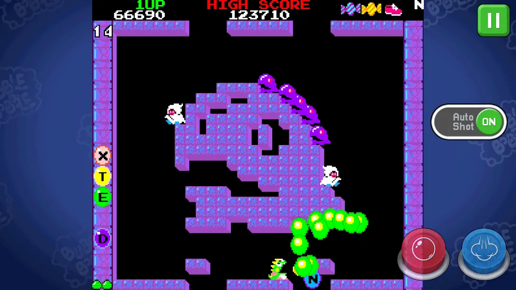 BUBBLE BOBBLE classic [MOD: бесконечные жизни и все уровни открыты] Screenshot 4