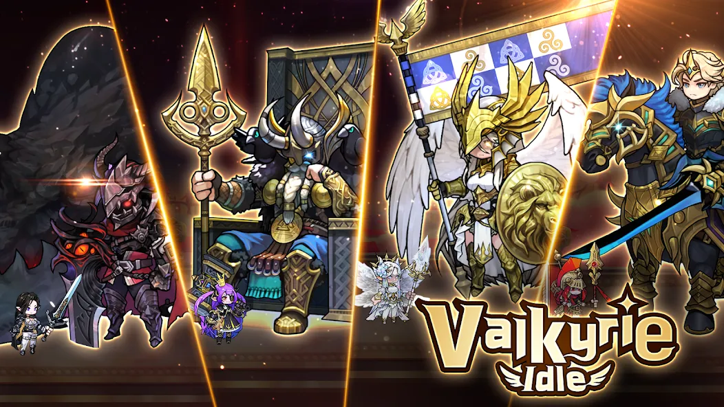 Valkyrie Idle [MOD: безлимитные ресурсы и усиленные герои] Screenshot 1