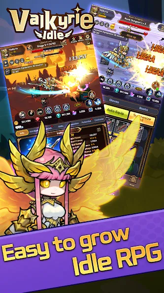 Valkyrie Idle [MOD: безлимитные ресурсы и усиленные герои] Screenshot 4