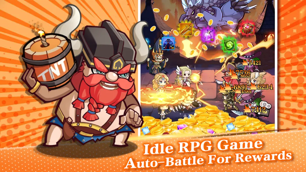 Mythic Summon: Idle RPG [MOD: безлимитные ресурсы и герои] Screenshot 3