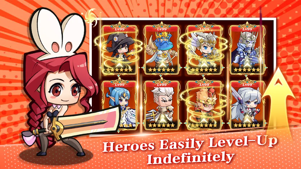 Mythic Summon: Idle RPG [MOD: безлимитные ресурсы и герои] Screenshot 4