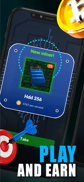 Merge Crypto Miner: Earn Money [MOD: безлимитные деньги и ускоренная добыча] Screenshot 1
