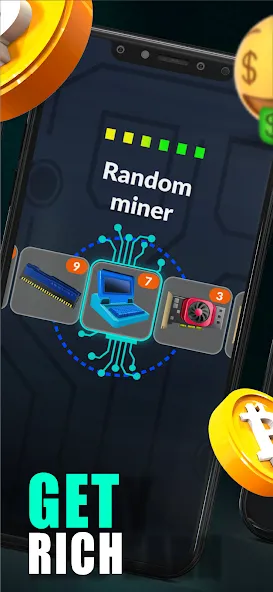 Merge Crypto Miner: Earn Money [MOD: безлимитные деньги и ускоренная добыча] Screenshot 2