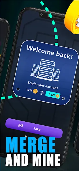 Merge Crypto Miner: Earn Money [MOD: безлимитные деньги и ускоренная добыча] Screenshot 4