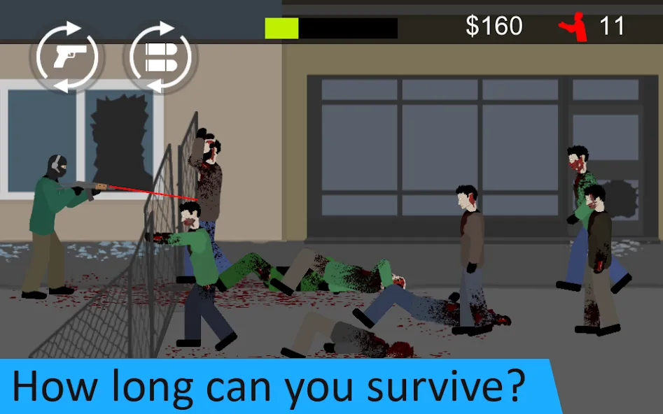 Flat Zombies: Defense&amp;Cleanup [MOD: безлимитные деньги и патроны] Screenshot 5